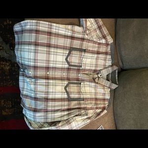 Mens express double pocket button down size large